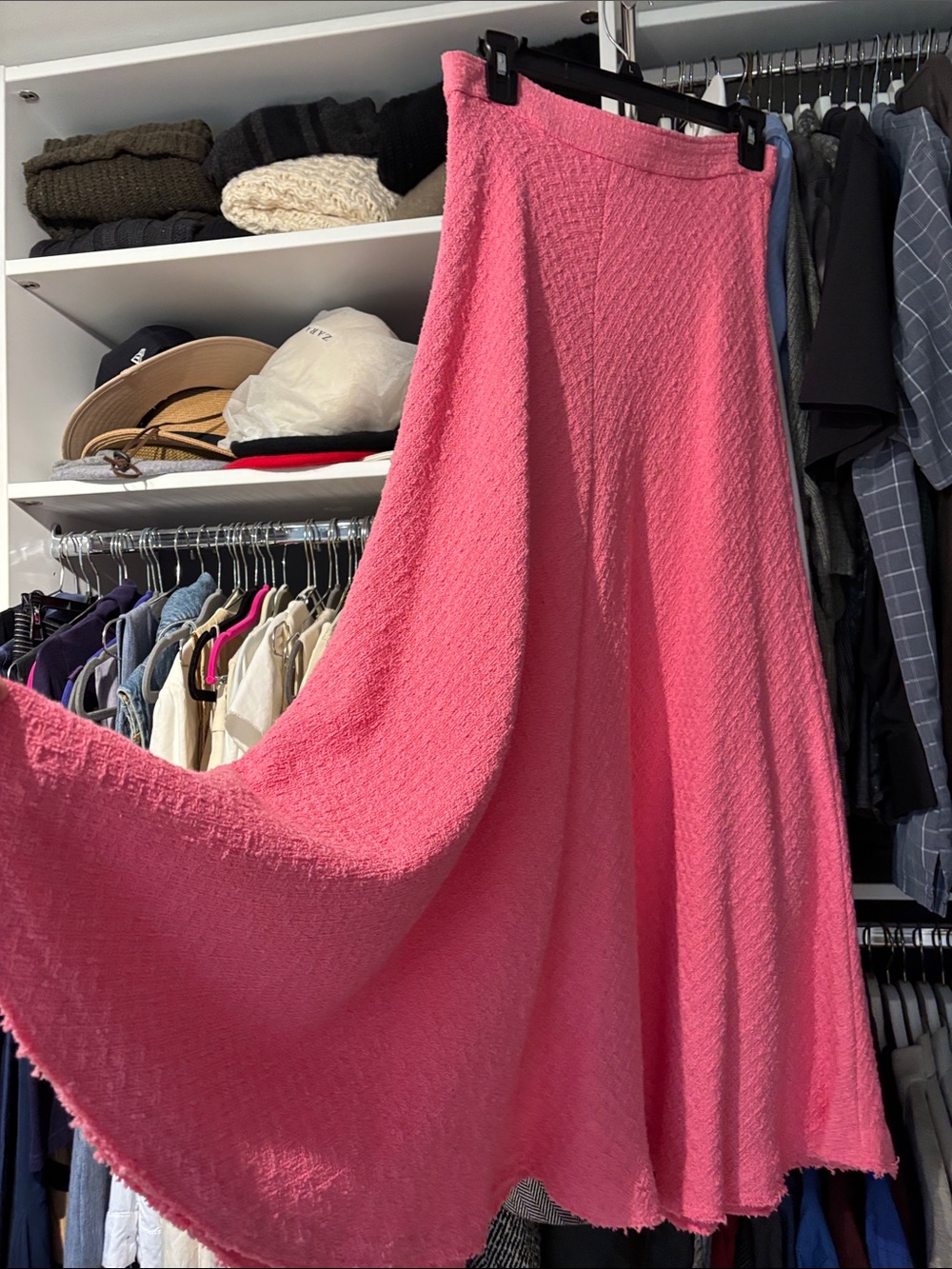 Zara Pink Maxi Skirt with Textured Knit - Picture 5 of 6